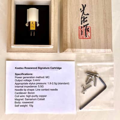 Koetsu Rosewood Signature - Koetsu Rosewood Signature MC Cartridge, Samarium Cobalt Magnet 6N Purity Copper Coil, Original $7995 image 3