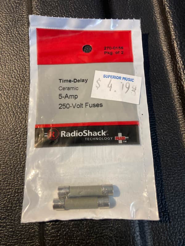 Radio Shack 5A 250V time delay Ceramic Fuses 2023 - Pack of 2 new image 1