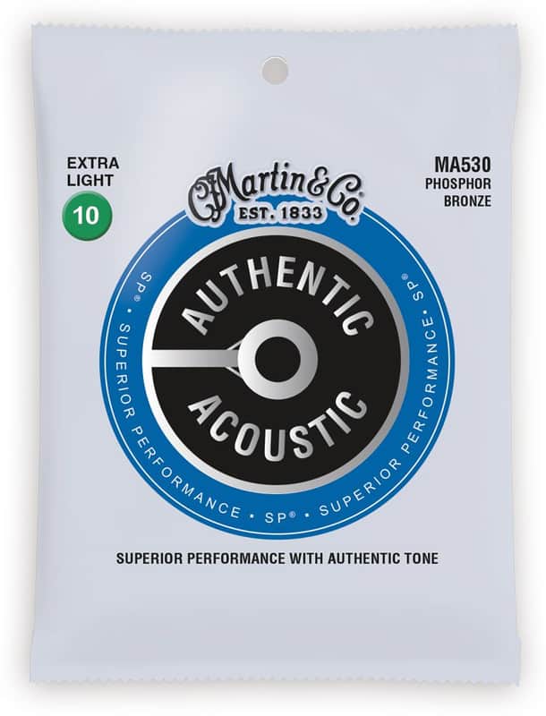 Martin Authentic Acoustic MA530 - 92/8 Phosphor Bronze Extra Light image 1