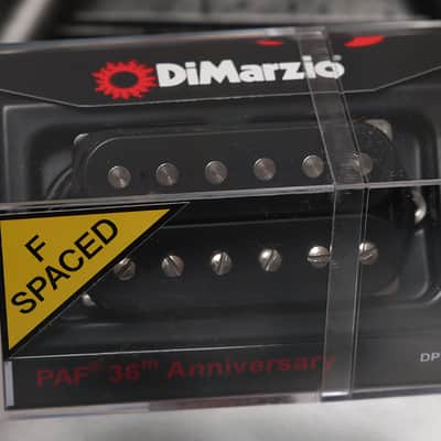 DiMarzio DP103FBK PAF 36th Anniversary F-Spaced Humbucker - Black / Nickel Pole Pieces image 1