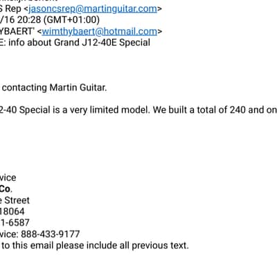 Martin Standard Series Grand J12-40E Special 2009 - 2010 - Natural image 13