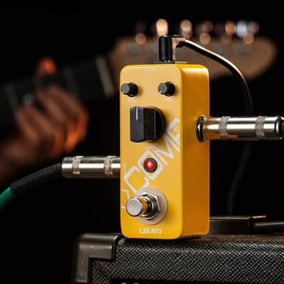 LEKATO Compressor Pedal, Yellow Comp Mini Portable Compression with True Bypass, EQ and Volume Adjustable, Classic Optical Compressor Analog Effect Pedals for Electric Guitar Bass image 7