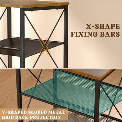 Guitar Pedal Organizer, 5 Tier Tuner Pedal Storage Shelf, Vintage Pedal Board Holder Stand, Freestanding Wooden Music Tuning Accessories Organization for Bass Guitar Ukulele Violin image 3