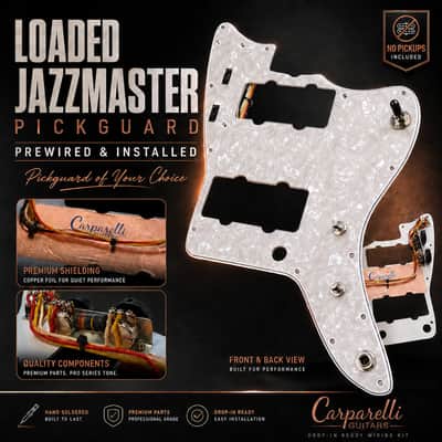 Carparelli Loaded Jazzmaster® Pickguard Wiring Kit – Prewired & Installed on Your Choice of Pickguard image 6