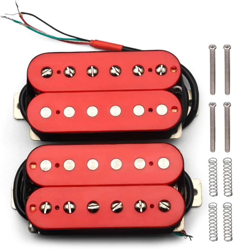 5 Electric Guitar Pickup Humbucker Double Coil Pickup Alnico V Guitar parts (Red) image 1