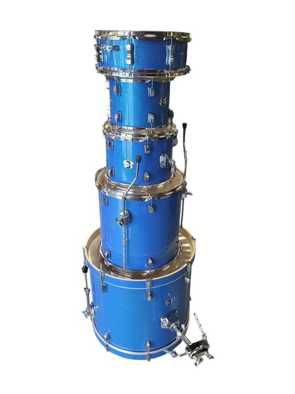 Ludwig Element Evolution 5pc Kit w/Cymbals and Hardware - Blue Sparkle image 1