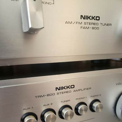 Rare MONSTER Nikko TRM 800 & FAM 800, Silver Face, 1975, Walnut, 90WPC 4Ω, Superb, $999 + Shipping image 2