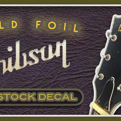 Chibson USA Gold Foil Headstock Logo Decal - 2 Pack image 2