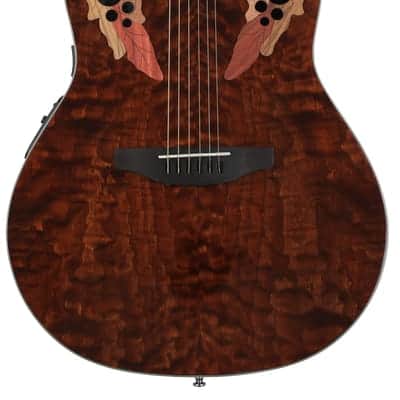 Ovation Celebrity Elite CE48P-TGE Super Shallow Acoustic-Electric Guitar - Tiger Eye image 2
