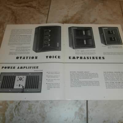 Vintage 1968 Ovation Third Generation Amplifier Catalog and Price List! Rare, Original Case Candy! image 3