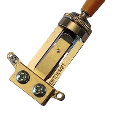 Switchcraft Long Straight 3-way USA Toggle Switch for Les Paul Nickel/ Amber Tip image 7