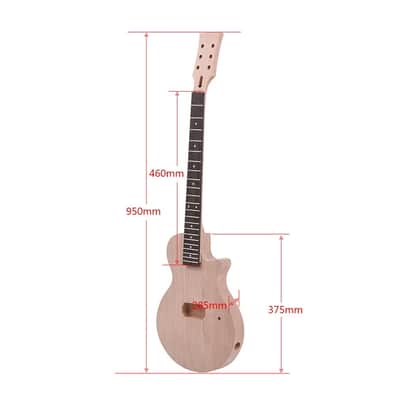 OEM LP Style Unfinished DIY Electric Guitar Kit Mahogany Body & Neck Rosewood Fingerboard Single Dual-coil Pickup image 6