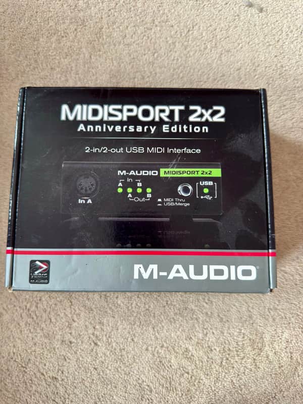 Immagine M-Audio MidiSport 2x2 Anniversary Edition USB MIDI Interface 2010s - Black - 1