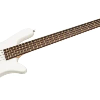 Warwick RockBass Streamer LX, 5-String - Solid White High Polish image 2