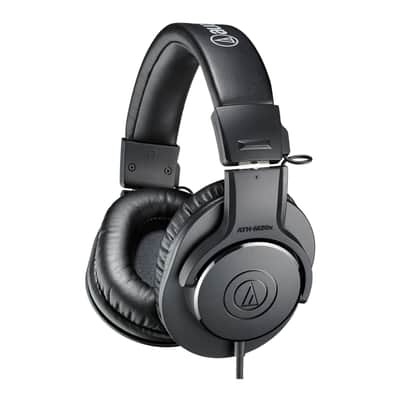 Audio-Technica ATH-M20X Studio Headphones (Black) with Knox Gear Stand and Case image 2