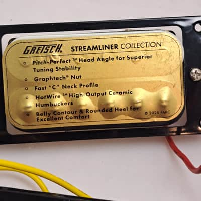 Gretsch HotWire Ceramic Humbucker Pickup Set-Neck & Bridge- Black & Cream Finish- New Unused Pulloff image 3