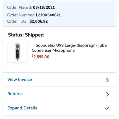Soundelux USA U99 David Bock Large Diaphragm Multipattern Tube Condenser Microphone - Black image 13