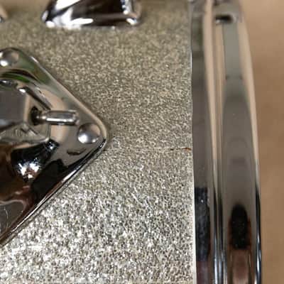 Slingerland Drumset Sparkling Silver Pearl 60`s - Sparkling Silver image 18