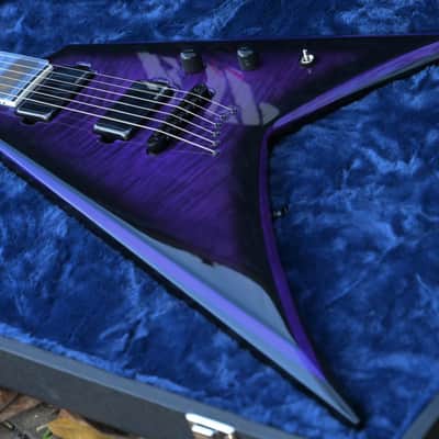 ESP USA V-II NT Flamed Maple, EMG - Dark Purple Sunburst image 9