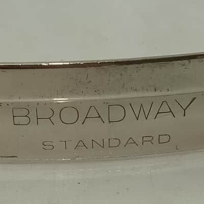 Leedy 15"Broadway Standard"Stick-Chopper Nickel NOB Snare Drum Resonant Rim/Hoop image 2