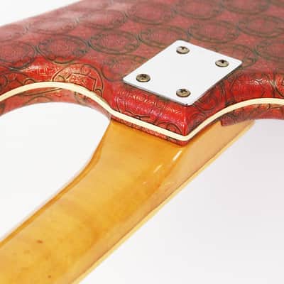 1964 Hofner Galaxy 176 Electric Guitar - Super Rare Red & Gold Vinyl Body with 3 Staple Pickups! image 19