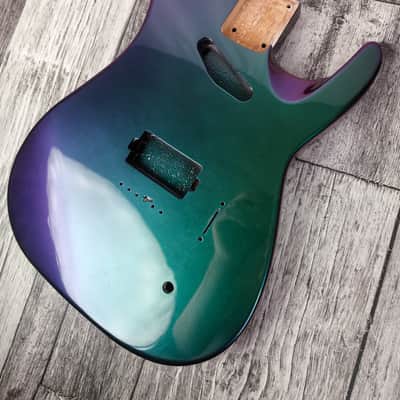 Havok Hard Tail Chameleon 2pc Mahogany Guitar S type, HS config Custom Guitar Body. 80' style image 1