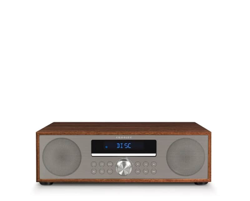 Crosley CR3501A Fleetwood Clock Radio & CD Player With Bluetooth -Walnut -NEW image 1