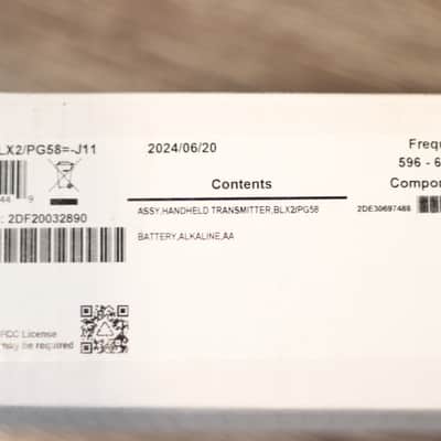 Shure BLX2 / PG58=-J11 2010s - Black image 6