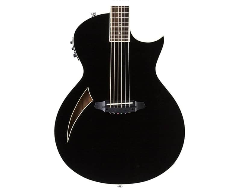 ESP LTD TL-6 Thinline Acoustic/Electric Guitar - Black - B-Stock image 1