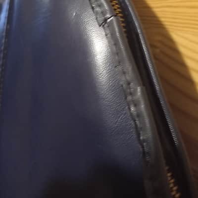 Paiste Rare,Vintage 22" Leatherette Premium Cymbal Bag 1982 - Dark Blue 🔵 / Orange 🧡 image 15