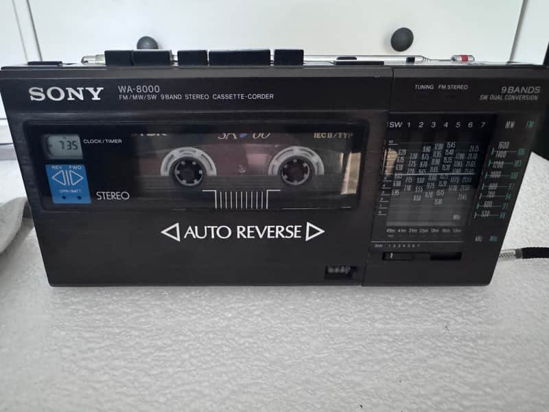 Sony WA-8000 FM/MW/SW 9 Band Cassette Corder 1987 - excellent image 1