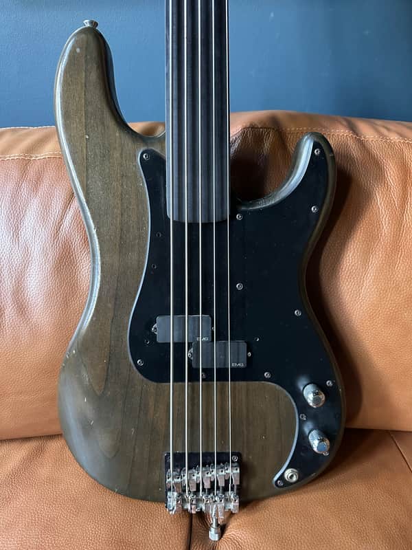 Warmoth 5 String Fretless Precision Bass 1990's - Mocha Brown image 1