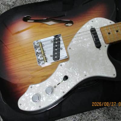 Fender Vintera II '60s Telecaster, Thinline, Maple Fretboard, 2025, 3-Color Sunburst, SD Hot Rail Neck Pickup, Fender Gigbag image 1