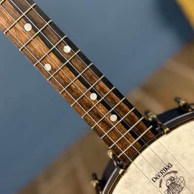 Custom Vega Senator 19-Fret Tenor Banjo with Fiberskin head, Vintage Star Hardware and Marbled Fretboard image 9