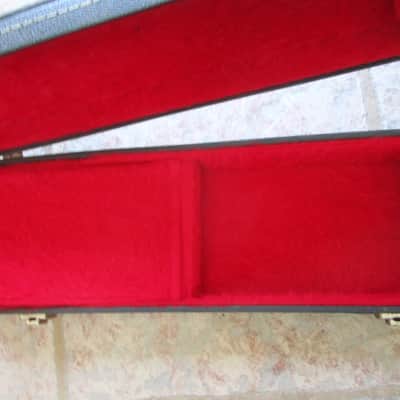 Gibson Les Paul Bass Guitar Case 1970's, Black, Red Interior image 6