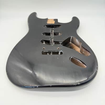 MJT Stratocaster Body Alder Relic Nitro Black 2-Post Light mjt6627 image 5