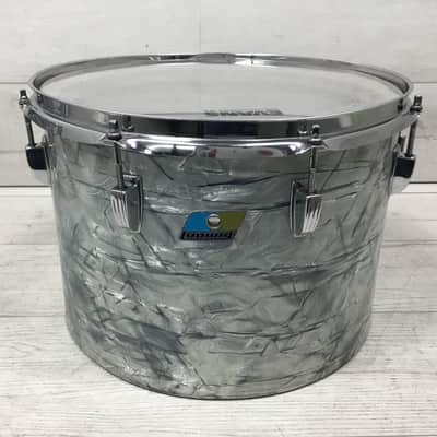 Ludwig No. 464 Classic 10x14" and 12x15" Concert Toms Pointed Blue/Olive Badge - Sky Blue Pearl image 7