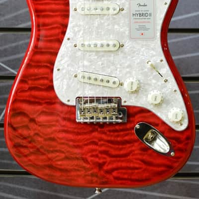 Fender 2024 Collection Stratocaster Made In Japan Hybrid II - Quilt Red Beryl - Incl Gig Bag image 1