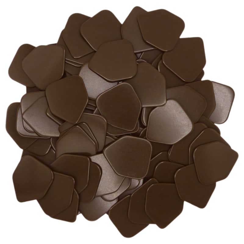 Exotic Plectrums Celluloid Brown Guitar Or Bass Pick - 0.96 mm Heavy Gauge - 330 Medium Home Plate Shape - 100 Pack image 1