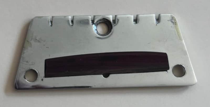 Danelectro Rosewood/ Nickel Plated Bridge Unit Vintage 1950-60’s - nickel top plated image 1