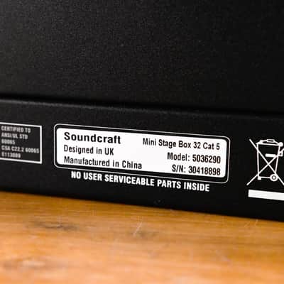 Soundcraft Mini Stagebox 32 Cat 5 32-Ch. Digital Stagebox with MADI Card CG01XBP image 10