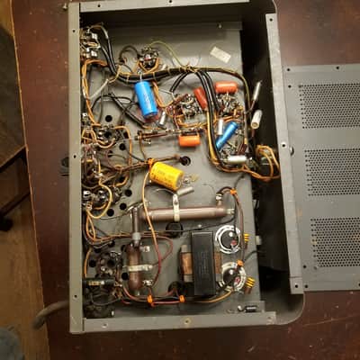 Thordarson Early T-31W25A 25 Watt Tube PA Amp 6L6 push pull T31W25A 31W25A 1946 - Grey wrinkled paint image 24