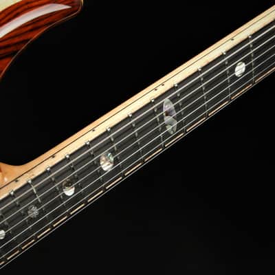 Alembic Spectrum - Cocobolo Top with Mahogany Body - Blue and Red Side LEDs - Guitar with Hard Shell Case image 10