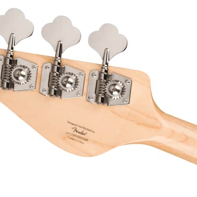 Fender Squier Paranormal Rascal Bass HH, White Pearloid guard, Metallic Black image 4
