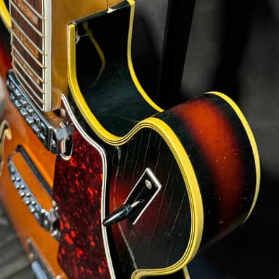 Concord Welson DS2 Hollow Body Electric Guitar 1960s Italy - Sunburst - No Bridge image 22