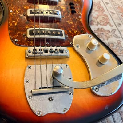 Kingston / Kawai / Teisco  “Hound Dog Taylor” style 3 pickup 1960’s - Sunburst image 3