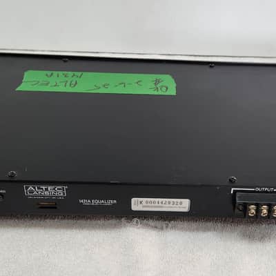 ALTEC LANSING Vintage graphic equalizer Model 1431A , 31 Band 1/3 Octave (Mono) image 6