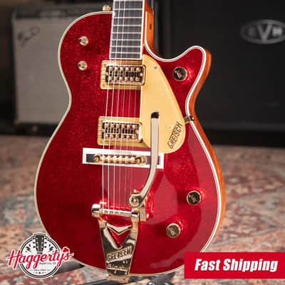 Gretsch G6129TG-59VS Limited Edition Sparkle Jet with String-Thru Bigsby - Red Sparkle with Hardshell Case image 1