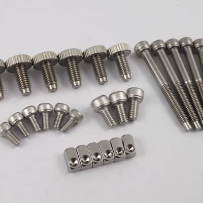 Stainless Steel Floyd Rose Bridge Upgrade SCREW SETS, Stainless Steel finish
