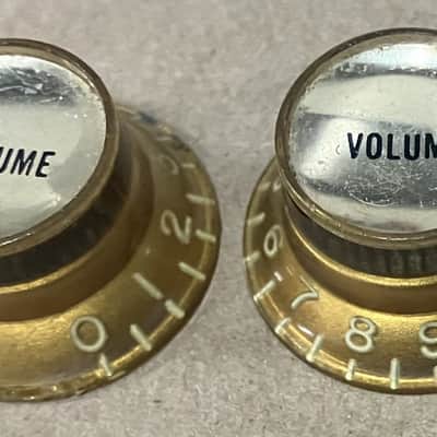 Gibson- Reflector knobs, Gold, 1960's, Pair image 3